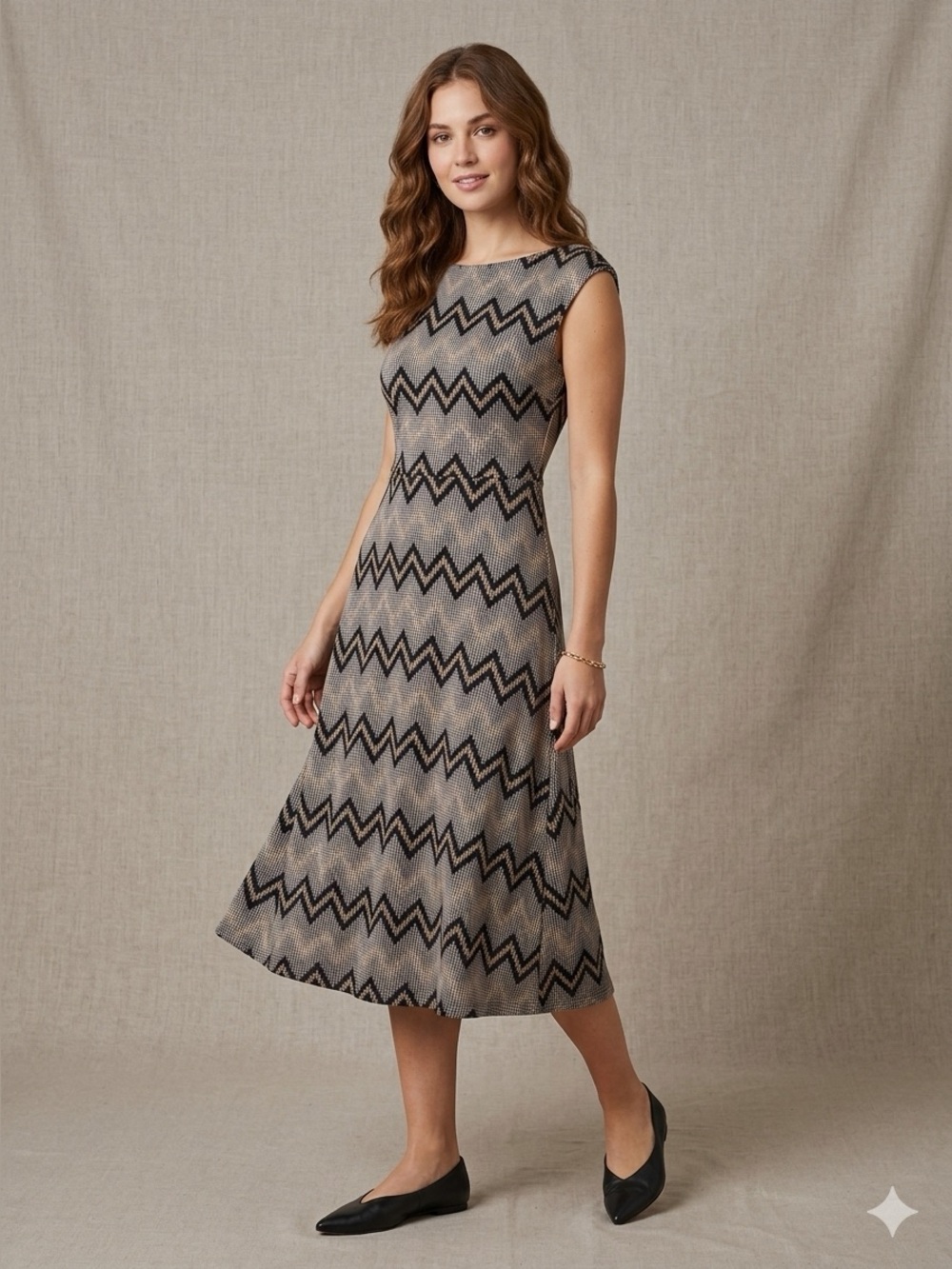 Chevron Midi Dress